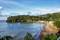 Anse la Raye, beautiful sand beach in Saint Lucia, Caribbean Islands Royalty Free Stock Photo