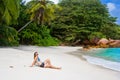 Anse Lanzio beach Royalty Free Stock Photo
