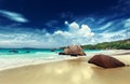 Anse Lazio beach Praslin island Royalty Free Stock Photo