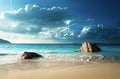 Anse Lazio beach, Praslin island Royalty Free Stock Photo