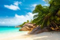 Anse Lazio - the most beautiful beach of Seychelles. Praslin, Seychelles Royalty Free Stock Photo