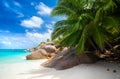 Anse Lazio - the most beautiful beach of Seychelles. Praslin, Seychelles Royalty Free Stock Photo