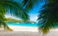 Anse Lazio - the most beautiful beach of Seychelles. Praslin, Seychelles Royalty Free Stock Photo