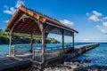 Anse Noire Martinique beach pontoon Royalty Free Stock Photo