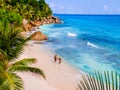 Anse Patates Beach La Digue Island Seychelles Royalty Free Stock Photo