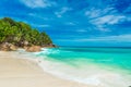 Anse Patates - tropical beach on island La Digue, Seychelles Royalty Free Stock Photo