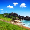 Anse Songe beach. La Digue Island, Seychelles. Royalty Free Stock Photo