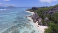 Anse Source Argent in La Digue, famous Seychelles Beach Royalty Free Stock Photo