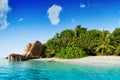 Anse source d'argent beach on la digue islan