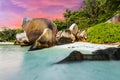 Anse Source d`Argent beach in Seychelles Royalty Free Stock Photo