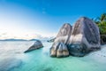 Anse Source d`Argent beach in the Seychelles Royalty Free Stock Photo