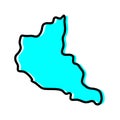 Anseba Region of Eritrea vector map design