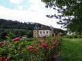 Ansembourg castle and roses