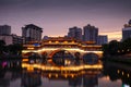 Anshun Bridge in Chengdu in Sichuan, China Royalty Free Stock Photo