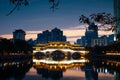 Anshun Bridge in Chengdu in Sichuan, China Royalty Free Stock Photo