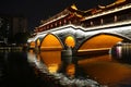 Anshun Bridge, Chengdu, Sichuan Royalty Free Stock Photo