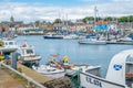 Anstruther harbour in a summer afternoon, Fife, Scotland. Royalty Free Stock Photo