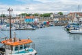 Anstruther harbour in a summer afternoon, Fife, Scotland. Royalty Free Stock Photo