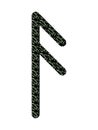 Ansuz. Ancient Old Norse rune Futhark . Used in magic scripts, amulets, fortune telling. Scandinavian and Germanic