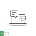 Answer chat conversation, online question icon