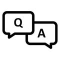 Answer, faq Isolated Vector icon which can easily modify or edit Royalty Free Stock Photo