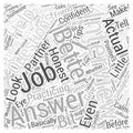 Answer job interview questions 04 word cloud concept vector background