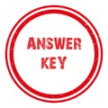 answer key stamp on white Royalty Free Stock Photo