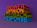 Answer opinion feedback and response