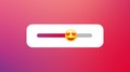 Answer slider. Stories emotion poll template. Vector story ui app concept