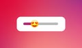 Answer slider. Stories emotion poll template. Vector story ui app concept