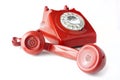 Answering an old fashioned red telephone