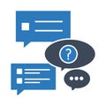 Answers ask Isolated Vector icon which can easily modify or edit Royalty Free Stock Photo