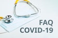 Answers and questions concept FAQ COVID-19 and doctor consultation Royalty Free Stock Photo