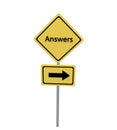 Answers Road Sign Royalty Free Stock Photo