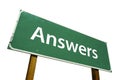 Answers - road-sign. Royalty Free Stock Photo