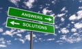 Answers and solutions Royalty Free Stock Photo