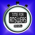 Answers Word On Clock Means Solution Knowledge And Wiki Royalty Free Stock Photo