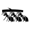 Ant cohesion icon, simple style