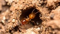 Ant Emerging from Nest Royalty Free Stock Photo