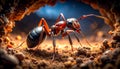 Ant Emerging from Nest Royalty Free Stock Photo