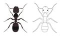 Ant or Formicidae Vector Illustration Royalty Free Stock Photo