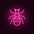 ant icon. Elements of pest control and insect in neon style icons. Simple icon for websites, web design, mobile app, info Royalty Free Stock Photo