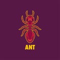 ANT MASCOT LOGO Royalty Free Stock Photo