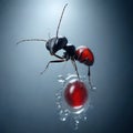 Ant Marching in Rain Royalty Free Stock Photo