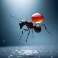 Ant Marching in Rain Royalty Free Stock Photo