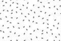 Ant monochromic seamless pattern. Black little ants on white background. Vector illustration.