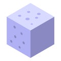 Ant sugar cube icon, isometric style Royalty Free Stock Photo