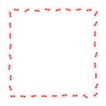 Ant trail square shape. Frame from red ants.