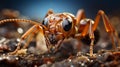 Ant Under The Microscope: A Detailed Study Of A Brown And Black Ant Royalty Free Stock Photo