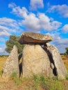 Anta da Vidigueira, a megalithic dolmen in the Alentejo region of Portugal Royalty Free Stock Photo